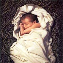 Christ child in the manger